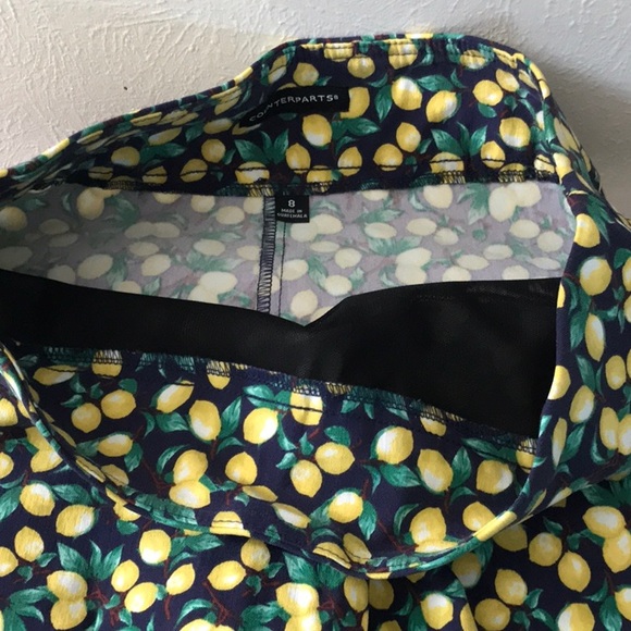 NWT Counterparts super stretch Slimming Sensation lemon design pull on shorts - Picture 5 of 9